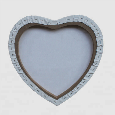 W kształcie serca wyciągnięte płótno 30x30 cm bawełniane