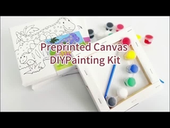 Zestaw do malowania według liczb dla dzieci z drewnianą ramą, krajobrazowe łatwe zestawy do malowania według liczb