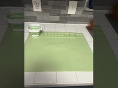 Różowy dziecięcy wycieraczek sztuki z kubkiem silikonowy wycieraczek do malowania i szczotka czyściciel narzędzie sztuki malowanie narzędzia dla dzieci