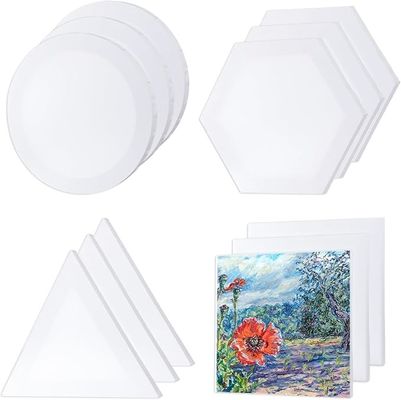 Multi Shape Artist Stretched Canvas Boards Acrylic Painting Wood Framed Blank Canvas