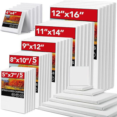 Customized Size 280g Cotton Stretched Canvas Board with Acid Free Acrylic Priming for Painting