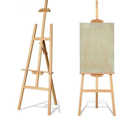China Factories Pine Wood Artist Paint Easel 1.5m/1.75m Height Adjustable Wooden Display Easel with Tripod