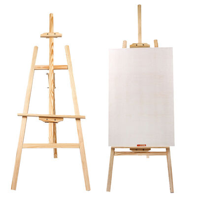 Factory Wooden Easel 150cm Lifting  Pine Wood Panel Tripods Painting  Canvas Exhibition Art Wooden Easel