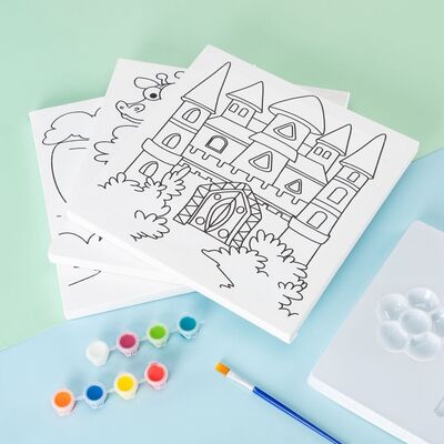 Professional  Cotton Pre-printed Stretched Canvas Oil Canvas DIY Painting and Acrylic Paint Brush for Kids Canvas Paint