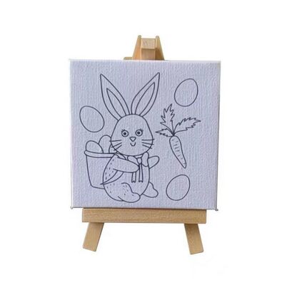Mini Easel Canvas 10*10cm Stretched Canvas with Easel