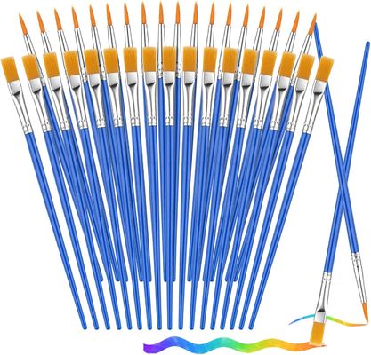 Round Pointed Tip Nylon Hair Paint Brushes Acid Free Non Shedding For Watercolor Paint