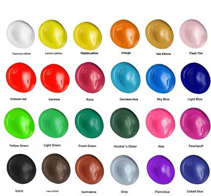 120 Pots Acrylic Paint Pots With Lids 20 Strips 5 Ml With 20 Pieces Paint Brushes Sets