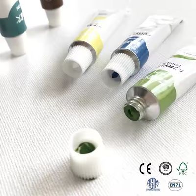 Non Toxic 12 Colors Artist Acrylic Paint 12ml Per Tube For Canvas Painting