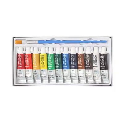 OEM 12 Colors Acrylic Paint Set For Canvas With Butter Consistency Great Coverage