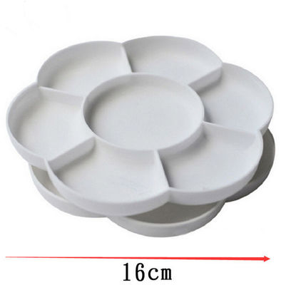 Flower Shape Watercolor And Acrylic Painting Palette Artist Plastic Paint Palette