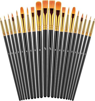Acrylic Oil Watercolor Paint Brushes Set UV Resistant For Body Face Rock Canvas