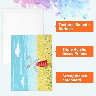 8x8cm DIY Pre Printed Canvas Painting Kits For Kids Includes Brushes and Canvas Ages 6+