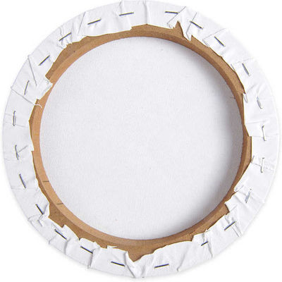 Round Shape Stretched Canvas Board White Blank Artist Canvas For Painting