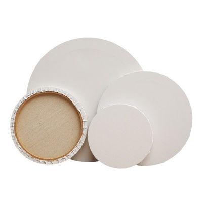 Round Shape Stretched Canvas Board White Blank Artist Canvas For Painting