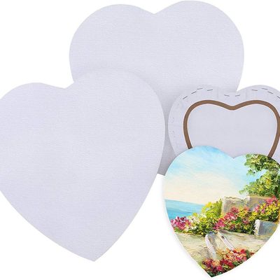 Wall Decor Blank Stretched Canvas For Oil Painting Heart Shaped DIY Romantic Type