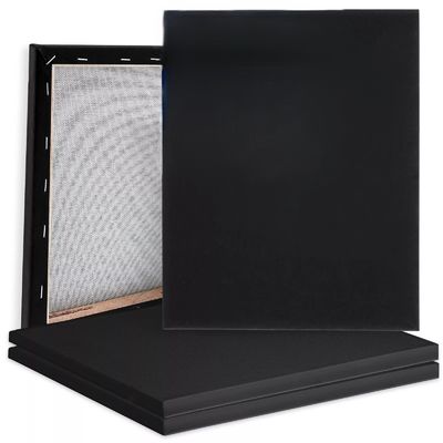 OEM Black Pre Stretched Artist Canvas Oil Painting Canvas Boards Customize Size