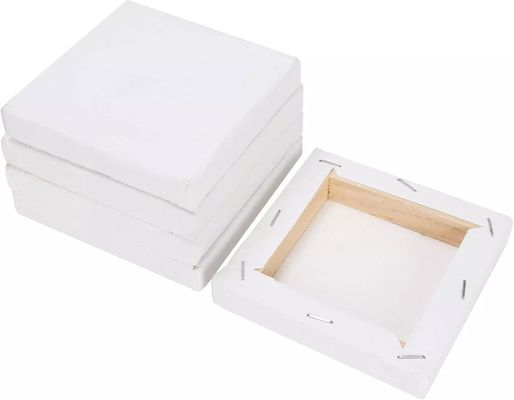 White Mini 6''x 6'' stretched painting canvas DIY Customizable Size For Painting