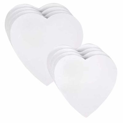 Heart Shaped Stretched Canvas Board Pre Primed Blank Stretched Canvases For Painting