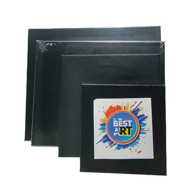 Customizable Black Stretched Blank Black Stretched Painting Canvas Boards Various Sizes