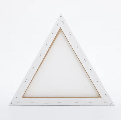 Triangle Shaped Blank Stretched Canvas 280G Cotton Stretched Artist Canvas For Painting