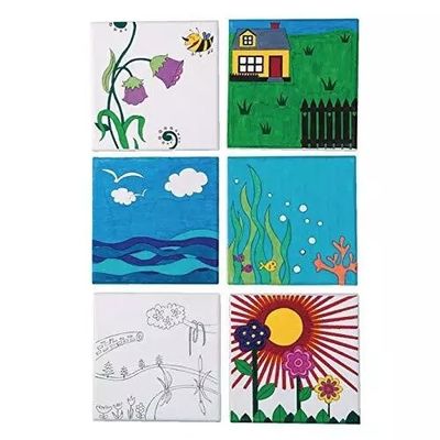 Beginner Friendly Pre Drawn Art Canvas Oil Painting Set Landscape Style for Kids