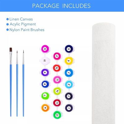 Beginner Friendly Pre Drawn Art Canvas Oil Painting Set Landscape Style for Kids