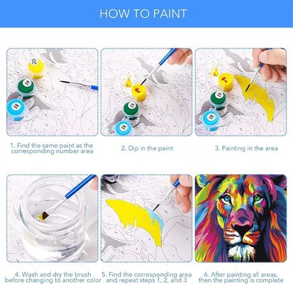 Beginner Friendly Pre Drawn Art Canvas Oil Painting Set Landscape Style for Kids