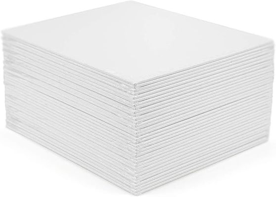 10''X8'' Pure Cotton Blank Canvas Panel Board 24 Pack 3mm Thickness