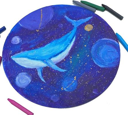 Matte Surface Round Blank Art Canvas Panels DIY Painting Pure Cotton Canvas Board