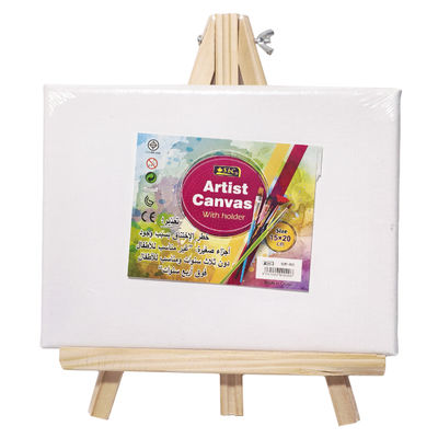 Tabletop Mini Art Easel And Canvas Set , Canvas Easel Paint Set Custom Size