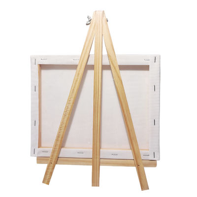 Tabletop Mini Art Easel And Canvas Set , Canvas Easel Paint Set Custom Size