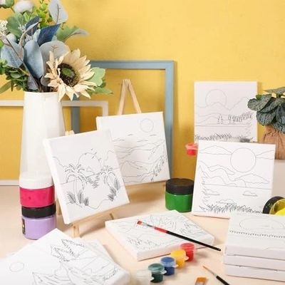 Matte Finish Landscape Paint By Numbers Canvas With Wooden Frame