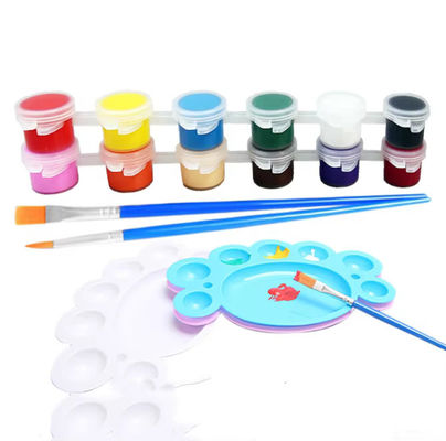 Hexagon Round Rectangle Shape Canvas Painting Sets With Palettes Easels Sponges