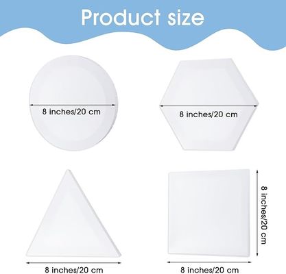Multi Shape Artist Stretched Canvas Boards Acrylic Painting Wood Framed Blank Canvas
