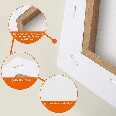Multi Shape Artist Stretched Canvas Boards Acrylic Painting Wood Framed Blank Canvas
