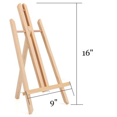 9''X16'' Adjustable Wood Tabletop Easel For Painting , Wooden Easel Stand Foldable