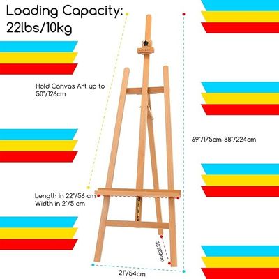 Adjustable Height Painting Wooden Display Easel Stand For Artist Beginners Students