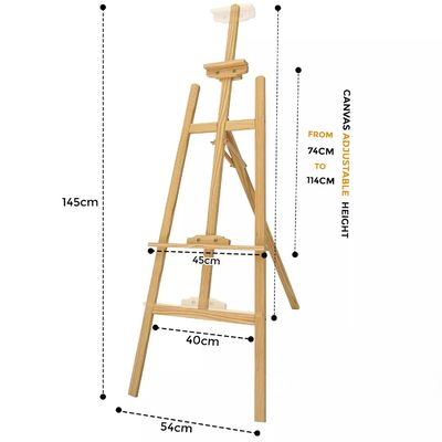 Customized Logo Wooden Display Easels Stand , Photo Picture Paint Canvas Holder