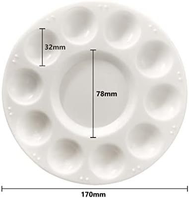17cm Round Plastic Paint Palettes for Kids , Acrylic Paint Palette for Students DIY Craft