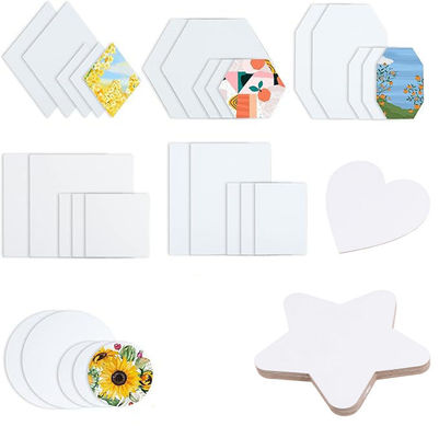Multi Shape Cradled Wood Canvas Panels Paint Canvas Boards Art Supplies Custom