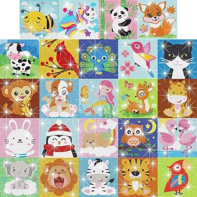Cute Animals Diamond Painting Kits , Kids Full Drill Diamond Art Canvas Kit