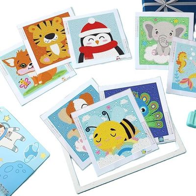 Cute Animals Diamond Painting Kits , Kids Full Drill Diamond Art Canvas Kit