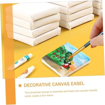 Custom Size Canvas And Paint Set With 16 Paint Brushes 8 Canva 8 Wood Easel 8 Plate