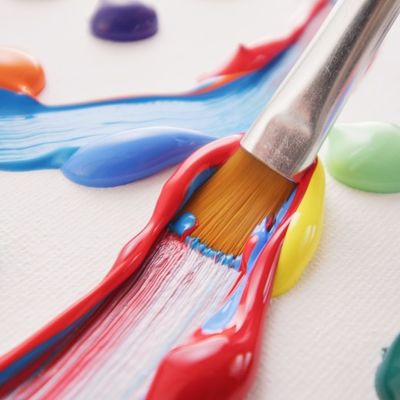 120 Pots Acrylic Paint Pots With Lids 20 Strips 5 Ml With 20 Pieces Paint Brushes Sets