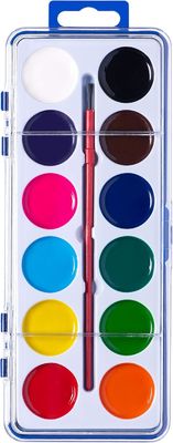 12 Watercolor Washable Acrylic Paint Kit With Paintbrush For Kids and Adults