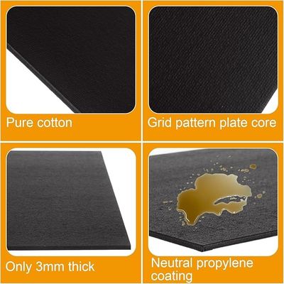 15 Pack Canvas Boards For Oil Painting , Black Cotton Canvas Panels Multi Purpose