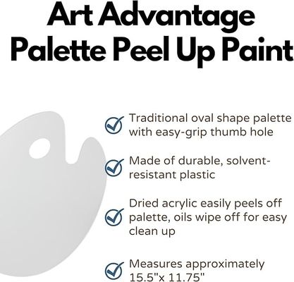 Oval Shaped Art Painting Tools Wooden Oil Painting Palette with Thumb Hole