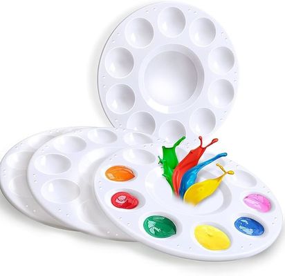 Customized Color Art Painting Tools Molded Plastic Paint Palette Tray Pallets