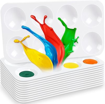 Easy Clean Plastic Paint Pallet Tray Painting Tools For Acrylic Drawings