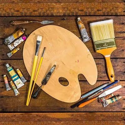 Multi Shaped Wooden Art Brushes Set For Acrylic Oil Watercolor Gouache Painting